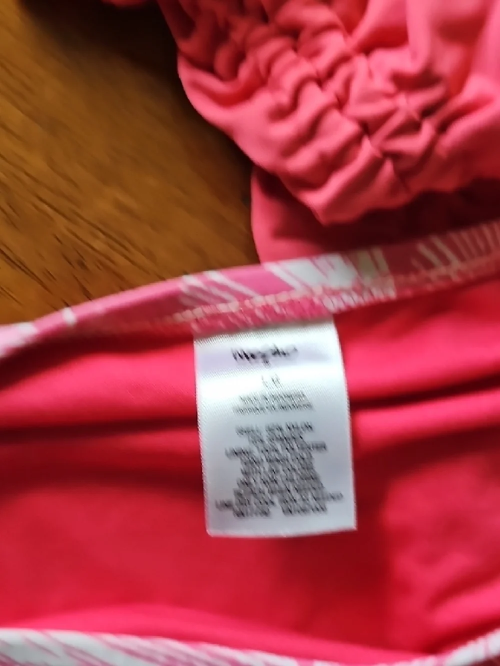 Pink Ruched Tankini Swim Top - Picture 7 of 9